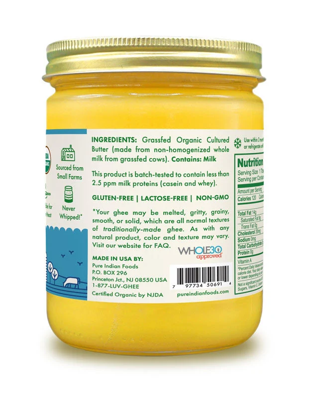 Cultured Ghee, Grassfed & Certified Organic - 14 oz - Image 5