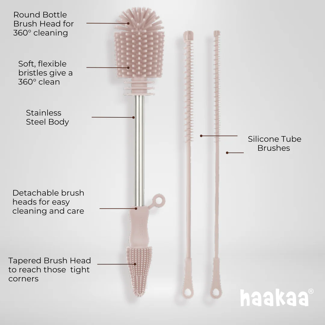 Haakaa Double-Ended Silicone Brush 1 PK - Image 4
