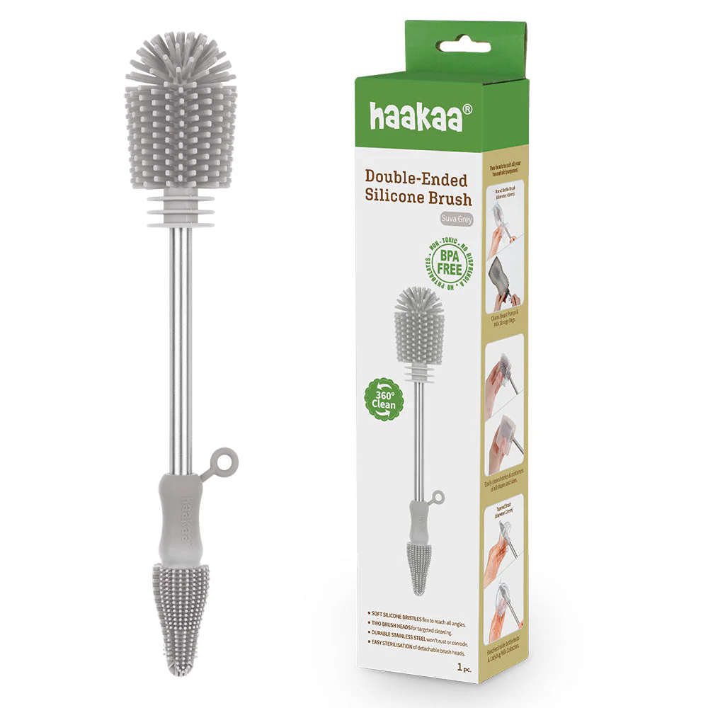 Haakaa Double-Ended Silicone Brush 1 PK - Image 7