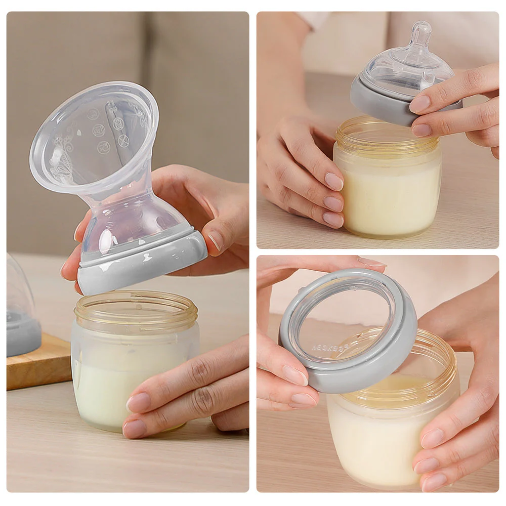 Haakaa Gen 3 Silicone Breast Pump Flange and Bottle Set 160 ml/6 oz - Image 3