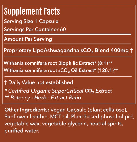 LipoAshwagandha™ | Supercritical Extract of Ashwagandha in Liposomal Form (60 vegan capsules) - Image 5