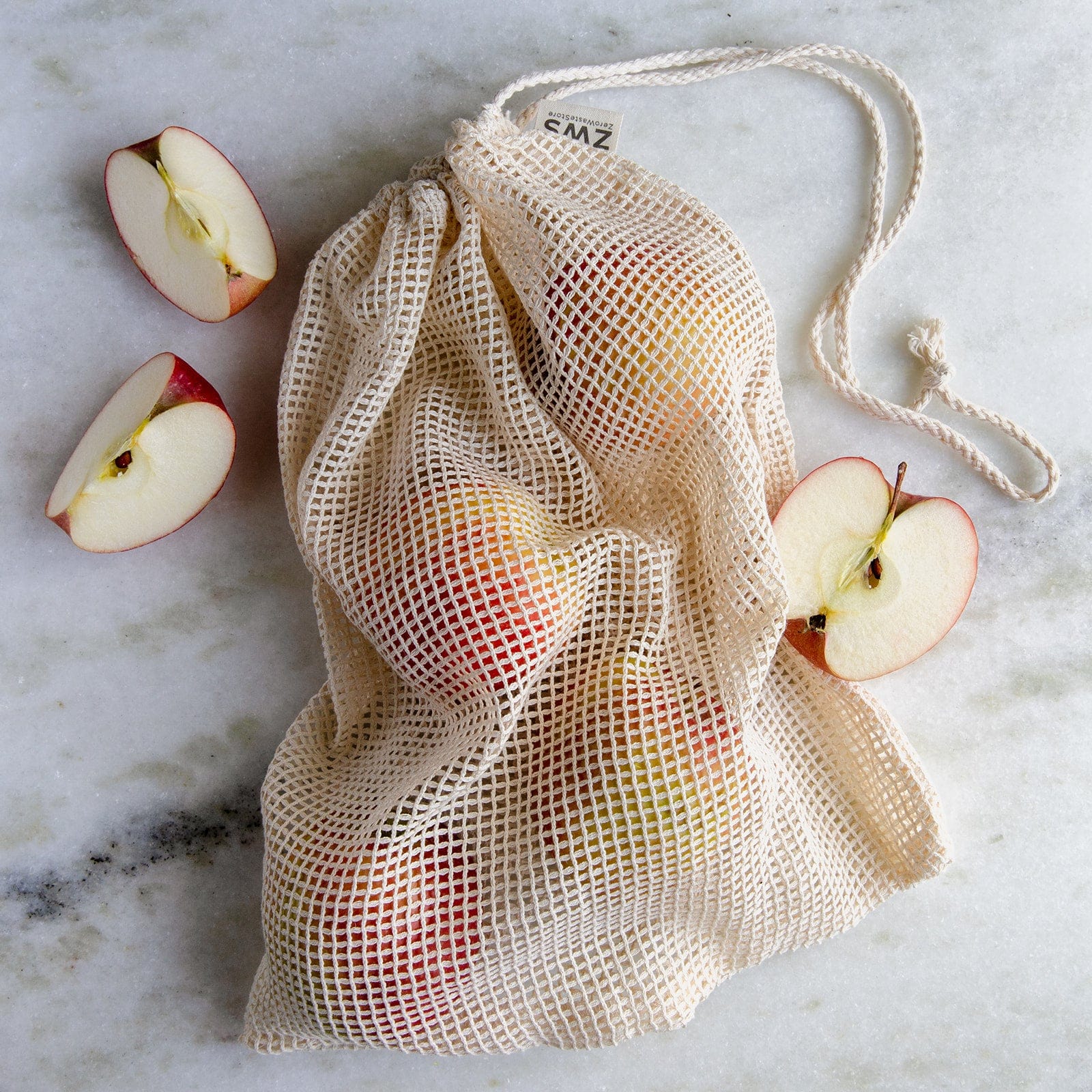 Mesh Produce Bag - Multiple Sizes - Zero Waste Net Bag - Image 3