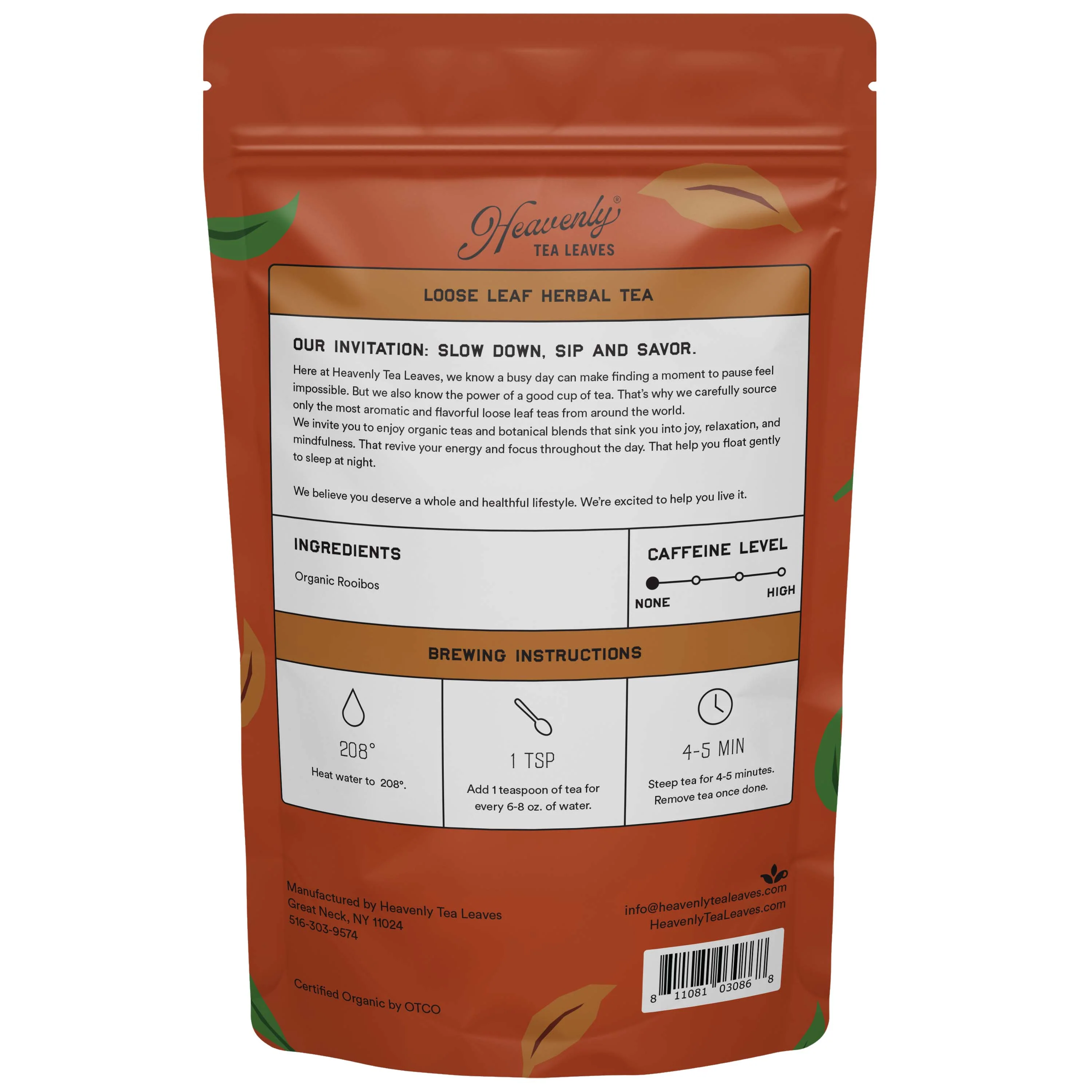 Organic Rooibos, Bulk Loose Leaf Herbal Tisane, 16 Oz. - Image 3