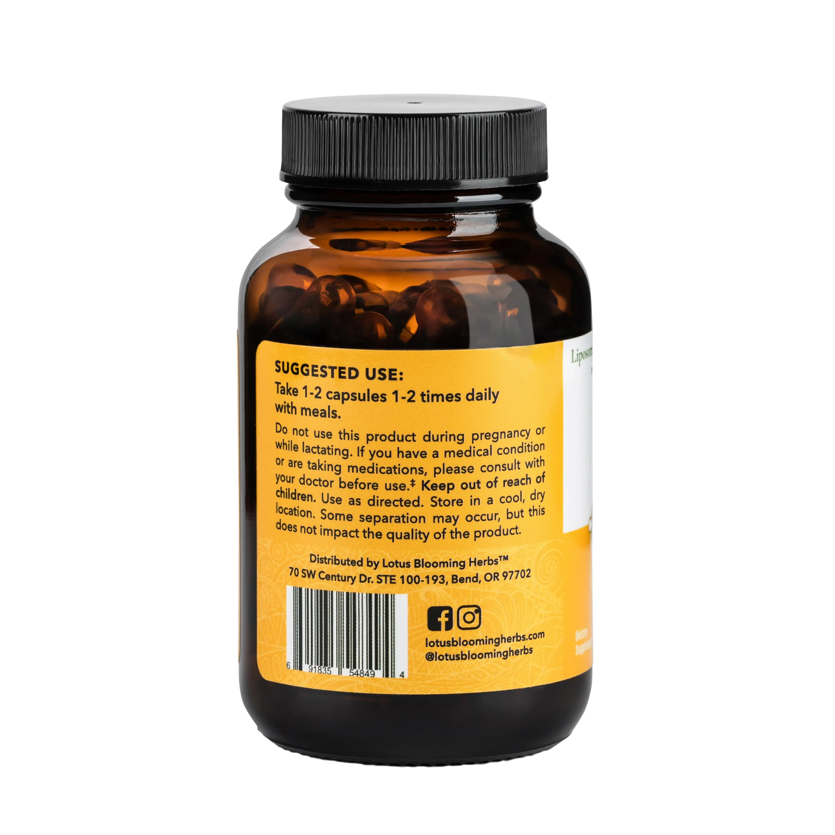 Sacred Haridra™ | Supercritical Extract of Turmeric, Kashmiri Saffron and Black Pepper in Liposomal Form (60 vegan capsules) - Image 3