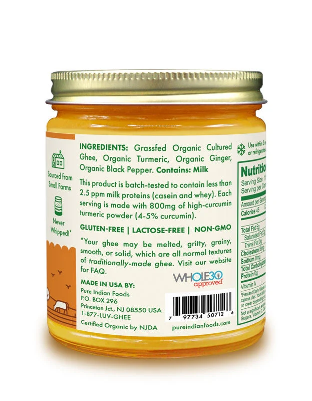 Turmeric Superghee™, Grassfed & Certified Organic - 7.5 oz - Image 4